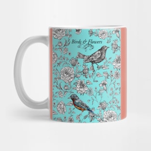 Birds & Flowers - Vintage. Mug